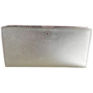 Kate Spade NY Bifold Snap Wallet – Women’s Wallet – 6.75” x 3.5” – Gold
